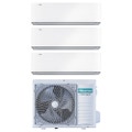 Immagine di Hisense ENERGY PRO X Climatizzatore a parete trial split inverter Wi-Fi bianco | unità esterna R32 8 kW unità interne 9000+9000+18000 BTU 4AMW81U4RJC+QH[25|25]XV3AG+QH[50]BV0AG