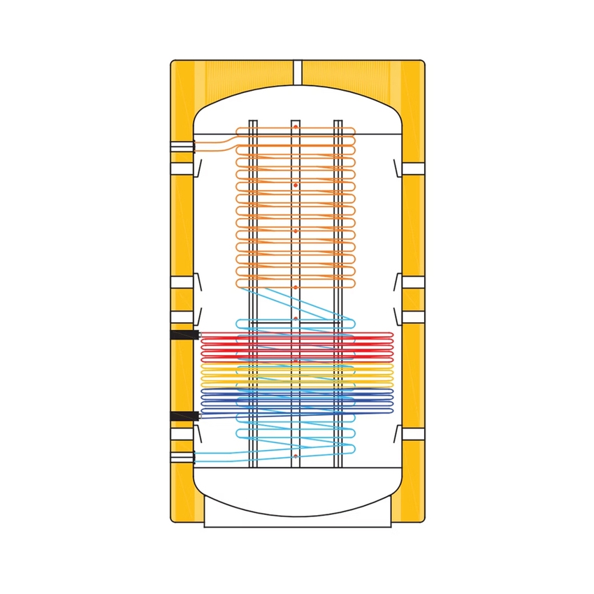 Immagine di ACV TST FAST 2E 500 Puffer con produzione ACS a 2 energie, 500 litri, con isolamento iniettato ad alta densità 709387