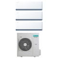 Immagine di Hisense UNI HB Climatizzatore a parete trial split inverter Wi-Fi bianco | unità esterna R32 12.5 kW unità interne 12000+12000+24000 BTU 5AMW125U4RTA+HB[35|35]XU0AG+HB[70]KW0AG