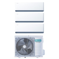 Immagine di Hisense UNI HB Climatizzatore a parete trial split inverter Wi-Fi bianco | unità esterna R32 7 kW unità interne 7000+7000+7000 BTU 3AMW72U4RJC+HB[20|20|20]XU0AG