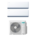Immagine di Hisense UNI HB Climatizzatore a parete dual split inverter Wi-Fi bianco | unità esterna R32 10 kW unità interne 12000+24000 BTU 5AMW105U4RQC+HB[35]XU0AG+HB[70]KW0AG