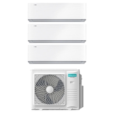 Immagine di Hisense ENERGY PRO X Climatizzatore a parete trial split inverter Wi-Fi bianco | unità esterna R32 10 kW unità interne 9000+9000+12000 BTU 5AMW105U4RQC+QH[25|25|35]XV3AG