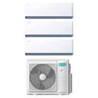 Immagine di Hisense UNI HB Climatizzatore a parete trial split inverter Wi-Fi bianco | unità esterna R32 10 kW unità interne 7000+12000+12000 BTU 5AMW105U4RQC+HB[20|35|35]XU0AG