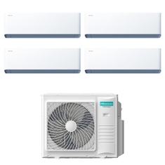 Immagine di Hisense UNI HB Climatizzatore a parete quadri split inverter Wi-Fi bianco | unità esterna R32 10 kW unità interne 7000+7000+7000+9000 BTU 5AMW105U4RQC+HB[20|20|20|25]XU0AG