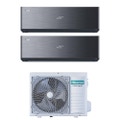 Immagine di Hisense ENERGY PRO X Climatizzatore a parete dual split inverter Wi-Fi nero | unità esterna R32 8 kW unità interne 12000+18000 BTU 4AMW81U4RJC+QH[35]XV4BG+QH[50]BV0BG