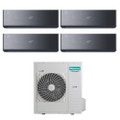 Immagine di Hisense ENERGY PRO X Climatizzatore a parete quadri split inverter Wi-Fi nero | unità esterna R32 12.5 kW unità interne 9000+9000+12000+12000 BTU 5AMW125U4RTA+QH[25|25|35|35]XV4BG