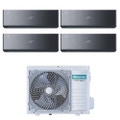 Immagine di Hisense ENERGY PRO X Climatizzatore a parete quadri split inverter Wi-Fi nero | unità esterna R32 8 kW unità interne 9000+9000+9000+9000 BTU 4AMW81U4RJC+QH[25|25|25|25]XV4BG