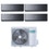 Immagine di Hisense ENERGY PRO X Climatizzatore a parete quadri split inverter Wi-Fi nero | unità esterna R32 8 kW unità interne 9000+9000+9000+12000 BTU 4AMW81U4RJC+QH[25|25|25|35]XV4BG