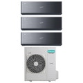 Immagine di Hisense ENERGY PRO X Climatizzatore a parete trial split inverter Wi-Fi nero | unità esterna R32 12.5 kW unità interne 12000+12000+12000 BTU 5AMW125U4RTA+QH[35|35|35]XV4BG