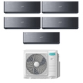 Immagine di Hisense ENERGY PRO X Climatizzatore a parete penta split inverter Wi-Fi nero | unità esterna R32 10 kW unità interne 9000+9000+9000+9000+9000 BTU 5AMW105U4RQC+QH[25|25|25|25|25]XV4BG