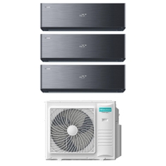 Immagine di Hisense ENERGY PRO X Climatizzatore a parete trial split inverter Wi-Fi nero | unità esterna R32 10 kW unità interne 9000+9000+18000 BTU 5AMW105U4RQC+QH[25|25]XV4BG+QH[50]BV0BG