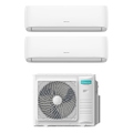Immagine di Hisense HI COMFORT Climatizzatore a parete dual split inverter Wi-Fi bianco | unità esterna R32 10 kW unità interne 9000+24000 BTU 5AMW105U4RQC+CF[25]YR4BG+CF[70]BT2BG