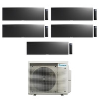 Immagine di Daikin EMURA Climatizzatore a parete penta split inverter Wi-Fi nero | unità esterna R32 7.8 kW unità interne 7000+7000+9000+9000+12000 BTU 5MXM90A9+FTXJ[20|20|25|25|35]AB9