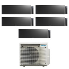 Immagine di Daikin EMURA Climatizzatore a parete penta split inverter Wi-Fi nero | unità esterna R32 7.8 kW unità interne 9000+9000+9000+12000+12000 BTU 5MXM90A9+FTXJ[25|25|25|35|35]AB9