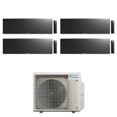 Immagine di Daikin EMURA Climatizzatore a parete quadri split inverter Wi-Fi nero | unità esterna R32 7.8 kW unità interne 12000+12000+12000+18000 BTU 5MXM90A9+FTXJ[35|35|35|50]AB9