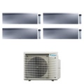 Immagine di Daikin EMURA Climatizzatore a parete quadri split inverter Wi-Fi silver | unità esterna R32 6.8 kW unità interne 7000+7000+7000+9000 BTU 4MXM68A9+FTXJ[20|20|20|25]AS9