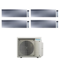 Immagine di Daikin EMURA Climatizzatore a parete quadri split inverter Wi-Fi silver | unità esterna R32 7.4 kW unità interne 7000+7000+9000+15000 BTU 4MXM80A9+FTXJ[20|20|25|42]AS9