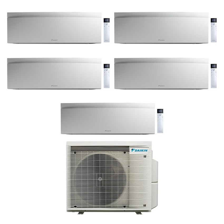 Immagine di Daikin EMURA Climatizzatore a parete penta split inverter Wi-Fi bianco | unità esterna R32 7.8 kW unità interne 7000+9000+9000+9000+18000 BTU 5MXM90A9+FTXJ[20|25|25|25|50]AW9