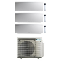 Immagine di Daikin EMURA Climatizzatore a parete trial split inverter Wi-Fi bianco | unità esterna R32 6.8 kW unità interne 7000+7000+7000 BTU 3MXM68A9+FTXJ[20|20|20]AW9