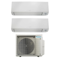 Immagine di Daikin PERFERA ALL SEASON Climatizzatore a parete dual split inverter Wi-Fi bianco | unità esterna R32 5 kW unità interne 5000+7000 BTU 2MXM50A9+CTXM[15]A+FTXM[20]A