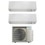 Immagine di Daikin PERFERA ALL SEASON Climatizzatore a parete dual split inverter Wi-Fi bianco | unità esterna R32 5 kW unità interne 5000+5000 BTU 2MXM50A9+CTXM[15|15]A