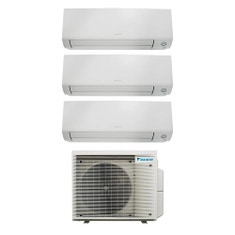Immagine di Daikin PERFERA ALL SEASON Climatizzatore a parete trial split inverter Wi-Fi bianco | unità esterna R32 7.8 kW unità interne 9000+9000+24000 BTU 5MXM90A9+FTXM[25|25|71]A