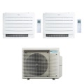Immagine di Daikin PERFERA PAVIMENTO Climatizzatore a pavimento dual split inverter Wi-Fi bianco | unità esterna R32 4 kW unità interne 7000+9000 BTU 3MXM40A9+CVXM[20]B+FVXM[25]B