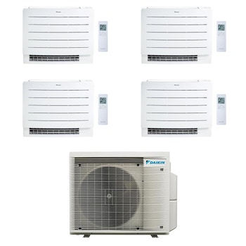 Immagine di Daikin PERFERA PAVIMENTO Climatizzatore a pavimento quadri split inverter Wi-Fi bianco | unità esterna R32 7.8 kW unità interne 9000+9000+18000+18000 BTU 5MXM90A9+FVXM[25|25|50|50]B