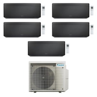 Immagine di Daikin STYLISH Climatizzatore a parete penta split inverter Wi-Fi nero | unità esterna R32 7.8 kW unità interne 5000+9000+12000+12000+12000 BTU 5MXM90A9+CTXA[15]CB+FTXA[25|35|35|35]CB