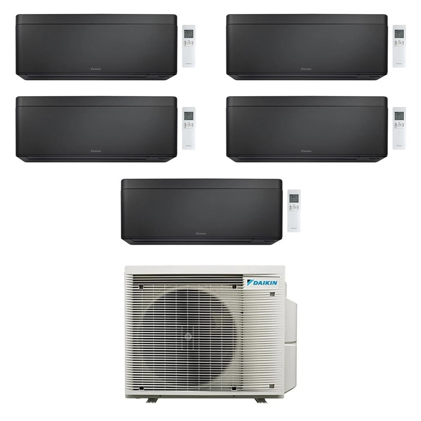 Immagine di Daikin STYLISH Climatizzatore a parete penta split inverter Wi-Fi nero | unità esterna R32 7.8 kW unità interne 7000+7000+12000+12000+12000 BTU 5MXM90A9+FTXA[20|20|35|35|35]CB