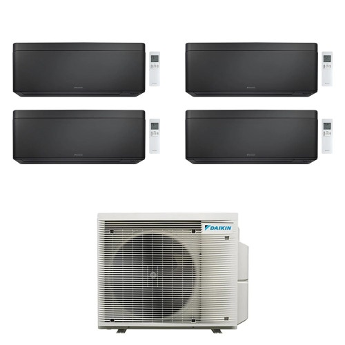Immagine di Daikin STYLISH Climatizzatore a parete quadri split inverter Wi-Fi nero | unità esterna R32 7.8 kW unità interne 7000+7000+7000+9000 BTU 5MXM90A9+FTXA[20|20|20|25]CB