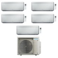 Immagine di Daikin STYLISH Climatizzatore a parete penta split inverter Wi-Fi silver | unità esterna R32 7.8 kW unità interne 7000+7000+9000+12000+15000 BTU 5MXM90A9+FTXA[20|20|25|35|42]CS