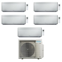 Immagine di Daikin STYLISH Climatizzatore a parete penta split inverter Wi-Fi silver | unità esterna R32 7.8 kW unità interne 5000+5000+9000+9000+15000 BTU 5MXM90A9+CTXA[15|15]CS+FTXA[25|25|42]CS