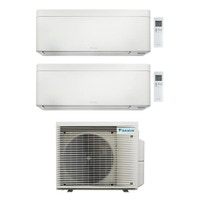 Immagine di Daikin STYLISH Climatizzatore a parete dual split inverter Wi-Fi bianco | unità esterna R32 6.5 kW unità interne 7000+15000 BTU 2MXM68A9+FTXA[20|42]CW