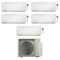 Immagine di Daikin STYLISH Climatizzatore a parete penta split inverter Wi-Fi bianco | unità esterna R32 7.8 kW unità interne 5000+9000+12000+12000+12000 BTU 5MXM90A9+CTXA[15]CW+FTXA[25|35|35|35]CW