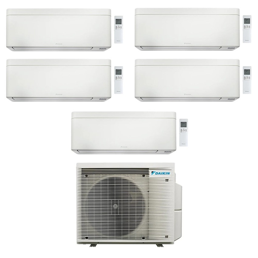 Immagine di Daikin STYLISH Climatizzatore a parete penta split inverter Wi-Fi bianco | unità esterna R32 7.8 kW unità interne 5000+5000+12000+12000+12000 BTU 5MXM90A9+CTXA[15|15]CW+FTXA[35|35|35]CW