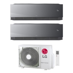 Immagine di LG ARTCOOL Mirror AI Climatizzatore a parete dual split inverter Wi-Fi mirror | unità esterna R32 4.1 kW unità interne 9000+12000 BTU MU2R15.U13+AA[09|12]SP.NS1