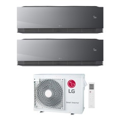 Immagine di LG ARTCOOL Mirror AI Climatizzatore a parete dual split inverter Wi-Fi mirror | unità esterna R32 7 kW unità interne 9000+9000 BTU MU4R25.U22+AA[09|09]SP.NS1