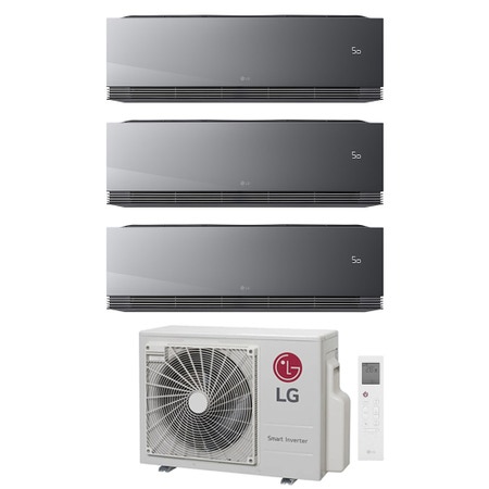 Immagine di LG ARTCOOL Mirror AI Climatizzatore a parete trial split inverter Wi-Fi mirror | unità esterna R32 5.3 kW unità interne 9000+9000+9000 BTU MU3R19.U23+AA[09|09|09]SP.NS1