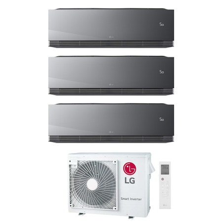 Immagine di LG ARTCOOL Mirror AI Climatizzatore a parete trial split inverter Wi-Fi mirror | unità esterna R32 7 kW unità interne 9000+9000+9000 BTU MU4R25.U22+AA[09|09|09]SP.NS1