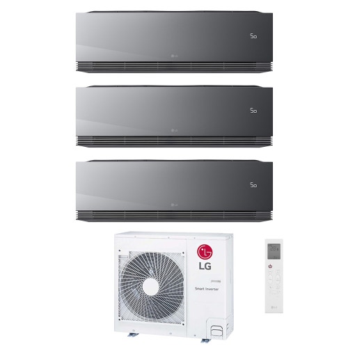 Immagine di LG ARTCOOL Mirror AI Climatizzatore a parete trial split inverter Wi-Fi mirror | unità esterna R32 7.9 kW unità interne 9000+9000+9000 BTU MU4R27.U42+AA[09|09|09]SP.NS1
