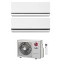 Immagine di LG DUALCOOL Deluxe AI Climatizzatore a parete dual split inverter Wi-Fi bianco | unità esterna R32 6.2 kW unità interne 9000+9000 BTU MU3R21.U23+H[09|09]S1DA.NS1