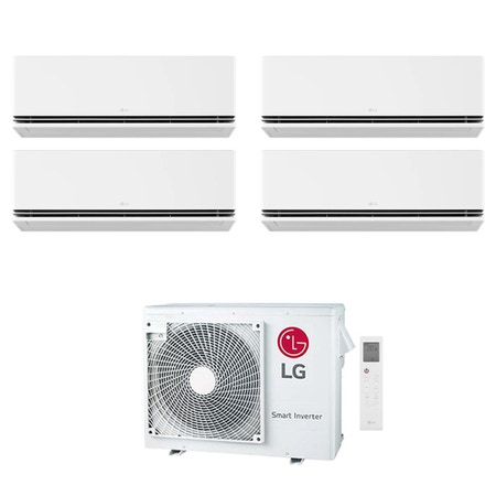 Immagine di LG DUALCOOL Deluxe AI Climatizzatore a parete quadri split inverter Wi-Fi bianco | unità esterna R32 7 kW unità interne 9000+9000+9000+9000 BTU MU4R25.U22+H[09|09|09|09]S1DA.NS1