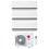 Immagine di LG DUALCOOL Deluxe AI Climatizzatore a parete trial split inverter Wi-Fi bianco | unità esterna R32 7 kW unità interne 9000+9000+9000 BTU MU4R25.U22+H[09|09|09]S1DA.NS1