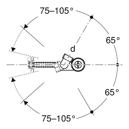 Immagine di Geberit sifone per vasca da bagno con azionamento a rotazione ed erogazione al troppopieno, d52, lunghezza 28 cm, principio controflusso 150.704.00.6