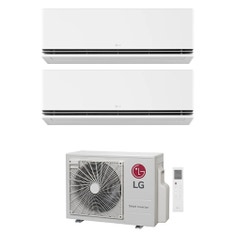 Immagine di LG DUALCOOL Premium AI Climatizzatore a parete dual split inverter Wi-Fi bianco | unità esterna R32 5.3 kW unità interne 12000+12000 BTU MU3R19.U23+H[12|12]S1PA.NS1
