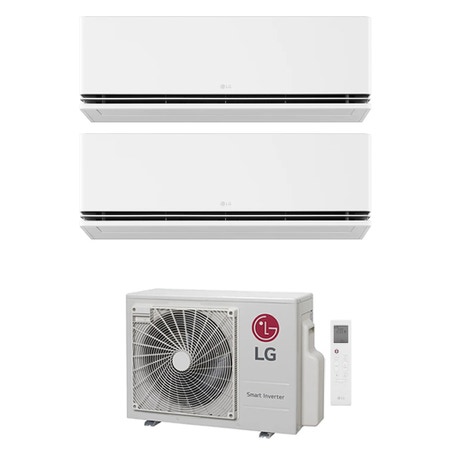 Immagine di LG DUALCOOL Premium AI Climatizzatore a parete dual split inverter Wi-Fi bianco | unità esterna R32 5.3 kW unità interne 9000+9000 BTU MU3R19.U23+H[09|09]S1PA.NS1