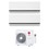 Immagine di LG DUALCOOL Premium AI Climatizzatore a parete dual split inverter Wi-Fi bianco | unità esterna R32 7.9 kW unità interne 12000+12000 BTU MU4R27.U42+H[12|12]S1PA.NS1