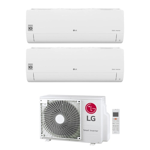Immagine di LG LIBERO SMART Climatizzatore a parete dual split inverter Wi-Fi bianco | unità esterna R32 4.7 kW unità interne 7000+9000 BTU MU2R17.U13+MS[07]ET.NSA+S[09]EC.NSJS