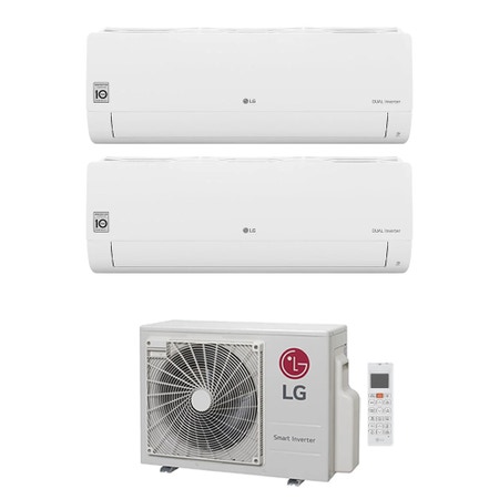 Immagine di LG LIBERO SMART Climatizzatore a parete dual split inverter Wi-Fi bianco | unità esterna R32 6.2 kW unità interne 7000+9000 BTU MU3R21.U23+MS[07]ET.NSA+S[09]EC.NSJS